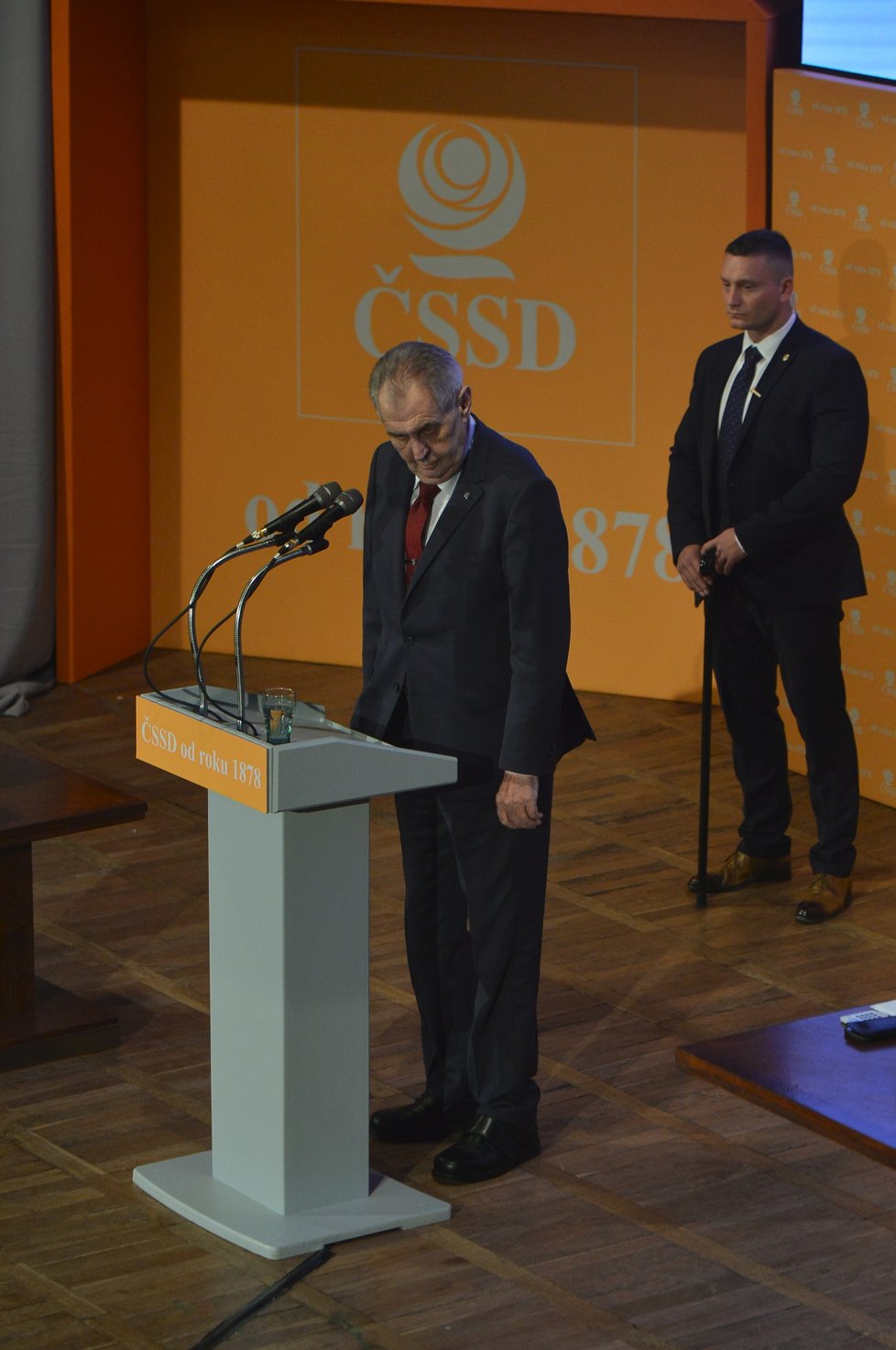 Prezident Miloš Zeman na sjezdu ČSSD (1. 3. 2019)