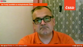 Jan Tvrdý: nově zvolený místopředseda ČSSD. Ve volbě mu dalo hlas 128 delegátů online sjezdu. (9. 4. 2021)