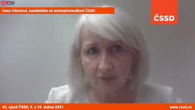 Dana Váhalová, nová místopředsedkyně ČSSD. Druhá žena ve vedení strany. Ve volbě místopředsedů získala nejvíce hlasů. Podpořilo ji 178 delegátů.