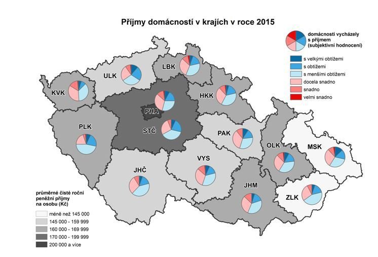 Kde si lidé ročně vydělají nejvíce? V Praze