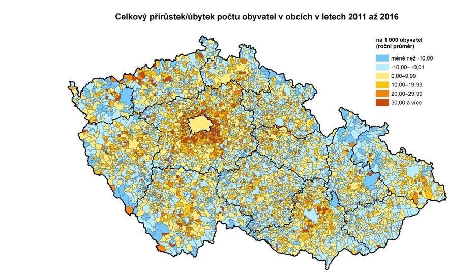 Lidé se stěhují z velkých měst do přilehlých obcí