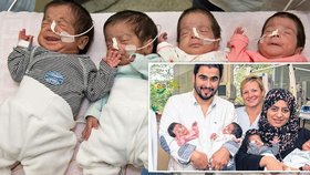 Zázrak se odehrál v nemocnici Harlaching v Mnichově, kde žena v 25. týdnu těhotenství porodila čtyřčata císařským řezem.