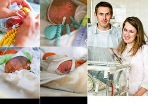 V motolské nemocnici se Heleně a Josefovi narodila čtyřčata.