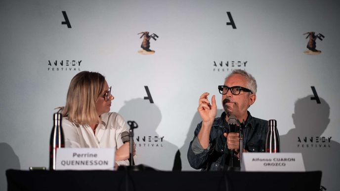 Alfonso Cuarón na festivalu v Annecy Alfonso Cuarón na festivalu v Annecy