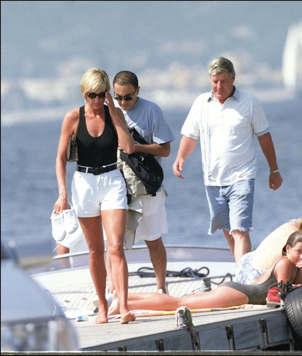 Princezna Diana na poslední dovolené na jachtě Cujo
