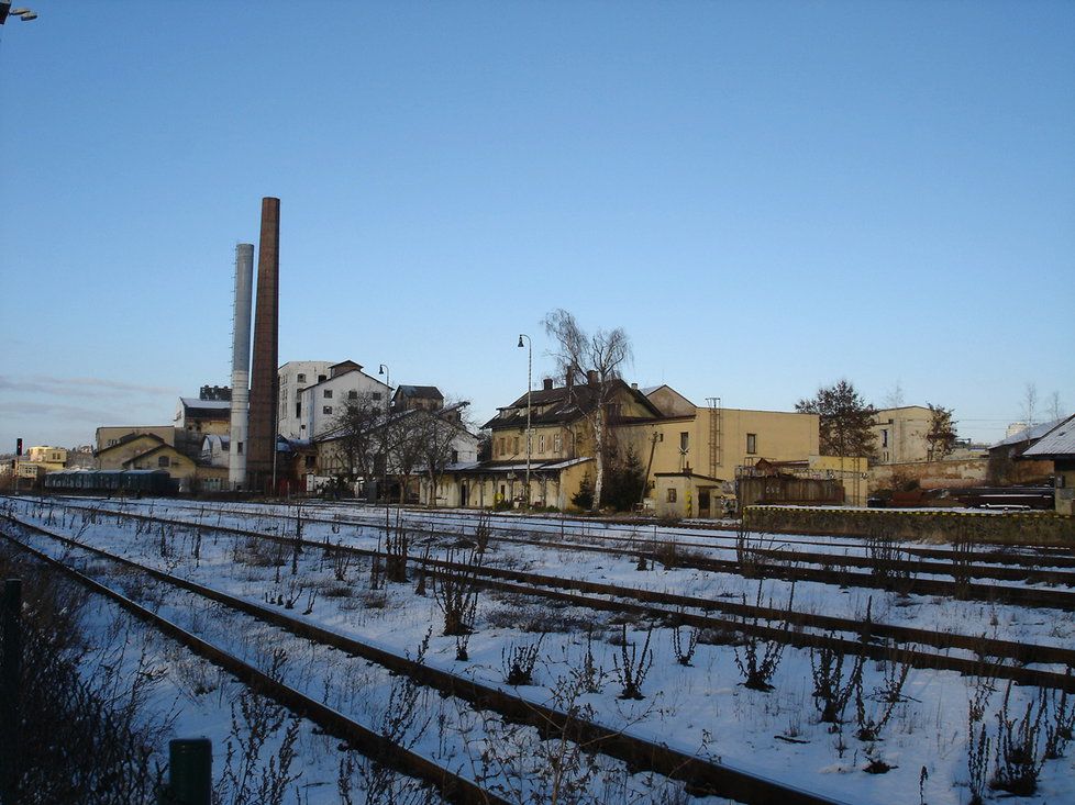 Cukrovar v Modřanech v lednu roku 2005.