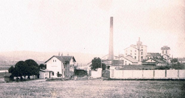 Historický snímek cukrovaru z roku 1910