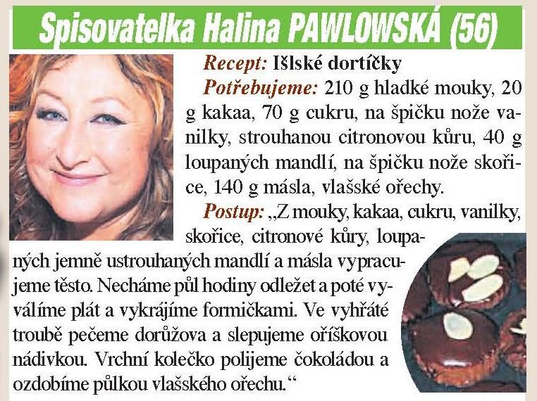 Spisovatelka Halina PAWLOWSKÁ