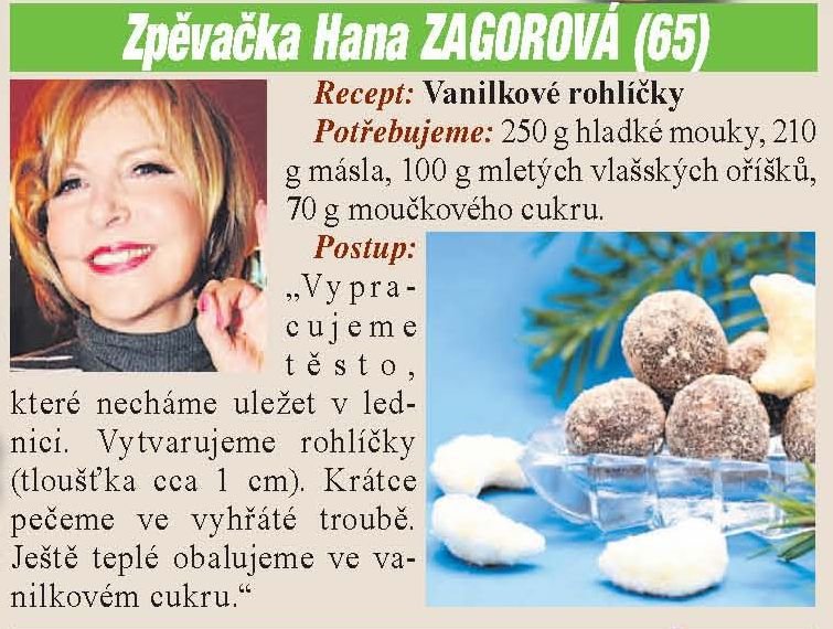 Zpěvačka Hana ZAGOROVÁ