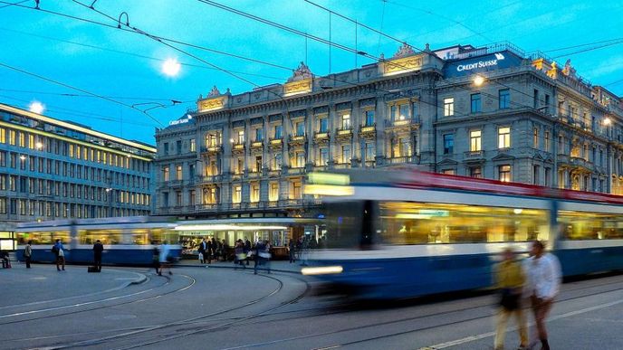 Curyšské Paradeplatz, sídlo hned několika bank