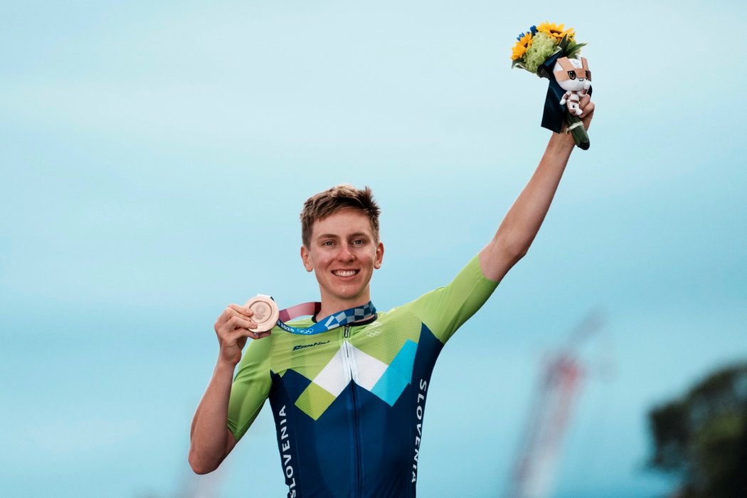 Bronzový medailista a vítěz letošní Tour de France, Tadej Pogačar