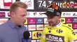 Peter Sagan při rozhovoru s polským reportérem