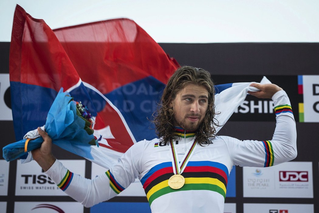 Štastný Peter Sagan na stupních vítězů