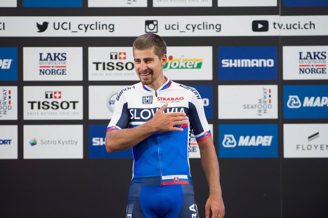 Cyklistický šampion Peter Sagan je na Slovensku za sportovního boha