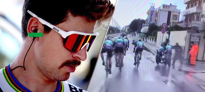 Časovku družstev na úvod závodu Tirreno-Adriatico poznamenala srážka dvou cyklistů Bory s chodcem. Ve skupince byla i slovenská superstar Peter Sagan