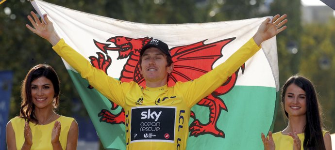 Britský cyklista Geraint Thomas triumfoval v barvách stáje Sky na Tour de France