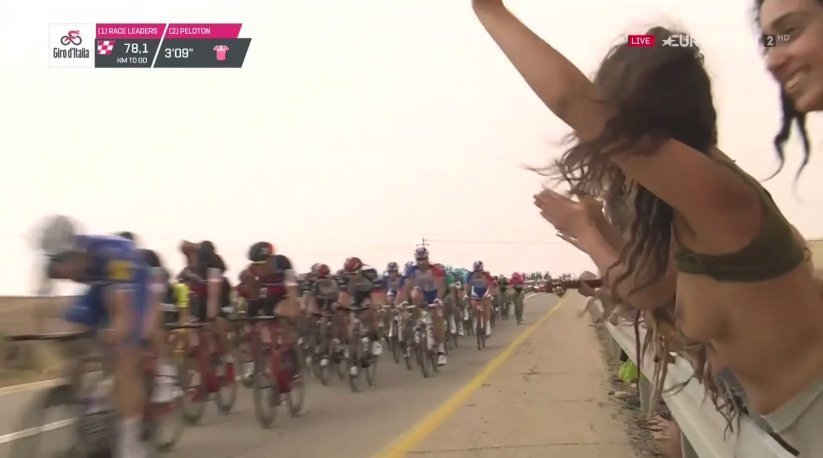 Peloton na Giro d&#39;Italia zažil příjemné překvapení