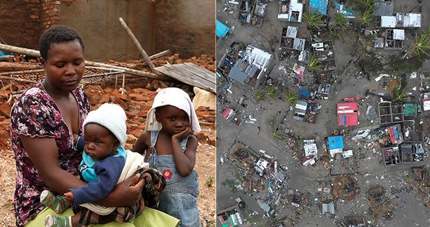 Závod s časem: Přeživší ničivého cyklónu Idai čekají na záchranu na střechách i stromech