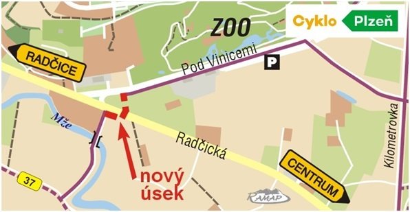 Greenways podél Mže propojení z ulice Pod Vinicemi k lávce u ZOO, realizace 2023.