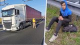 Migrant se chtěl dostat do Itálie: Z podvozku kamionu vypadl přímo na dálnici D1!
