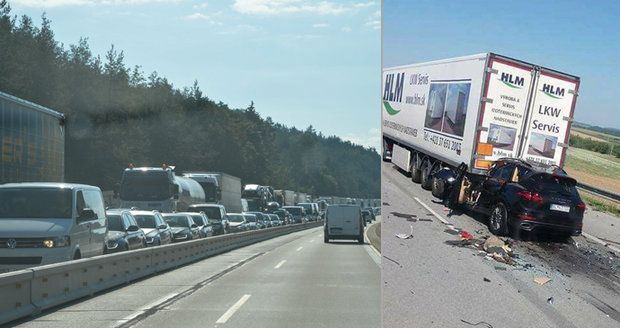 Nehody blokují D1: Jeden člověk zemřel, tvoří se dlouhé kolony