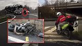 VIDEO: Vteřiny před smrtí! Motorkář (†41) kličkoval mezi auty v protisměru, narazil a zemřel. Policie řekla detaily