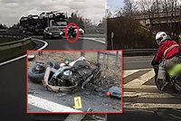 VIDEO: Vteřiny před smrtí! Motorkář (†41) kličkoval mezi auty v protisměru, narazil a zemřel. Policie řekla detaily