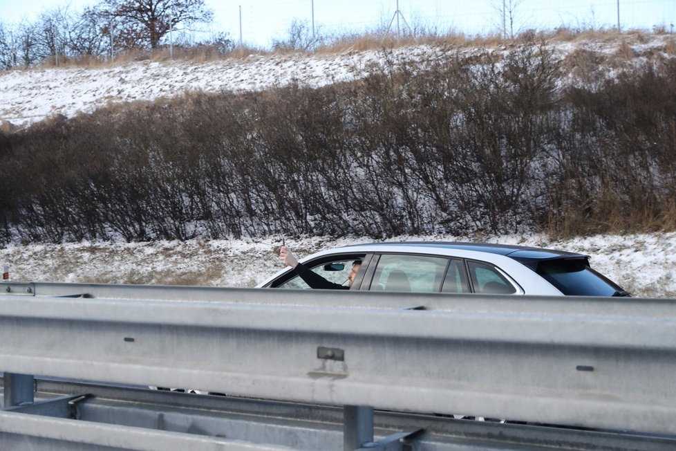 Hromadná nehoda na dálnici D5