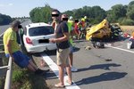 Nehoda čtyř aut na D7 (13. srpna 2020)