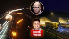 Dálnice D8, premiér Bohuslav Sobotka a komentář Petra Holce