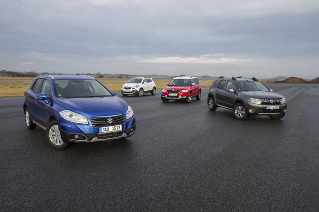 Dacia Duster 1.5 dCi 4x4 vs. Opel Mokka 1.7 CDTi 4x4 vs. Suzuki SX4 1.6 DDiS 4x4 vs. Škoda Yeti 2.0 TDI 4x4