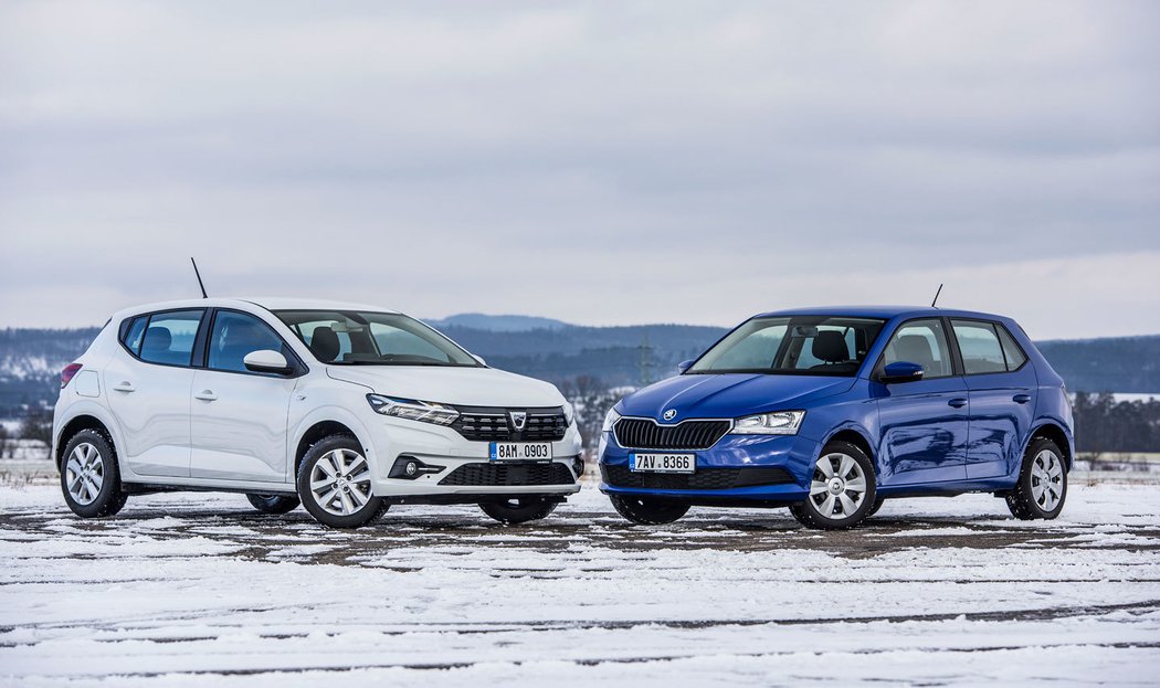 Dacia Sandero 1.0 SCe vs. Škoda Fabia 1.0 MPI