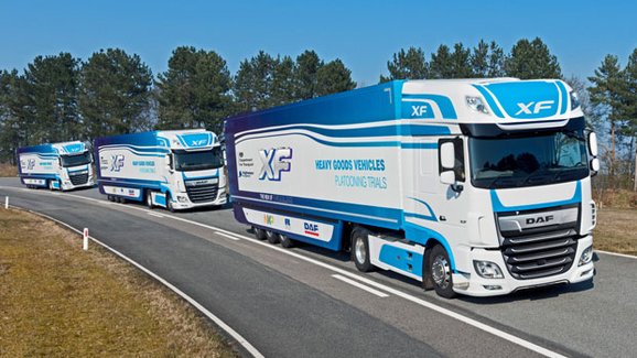DAF Trucks se podílí na testech bezdrátově propojených souprav vozidel