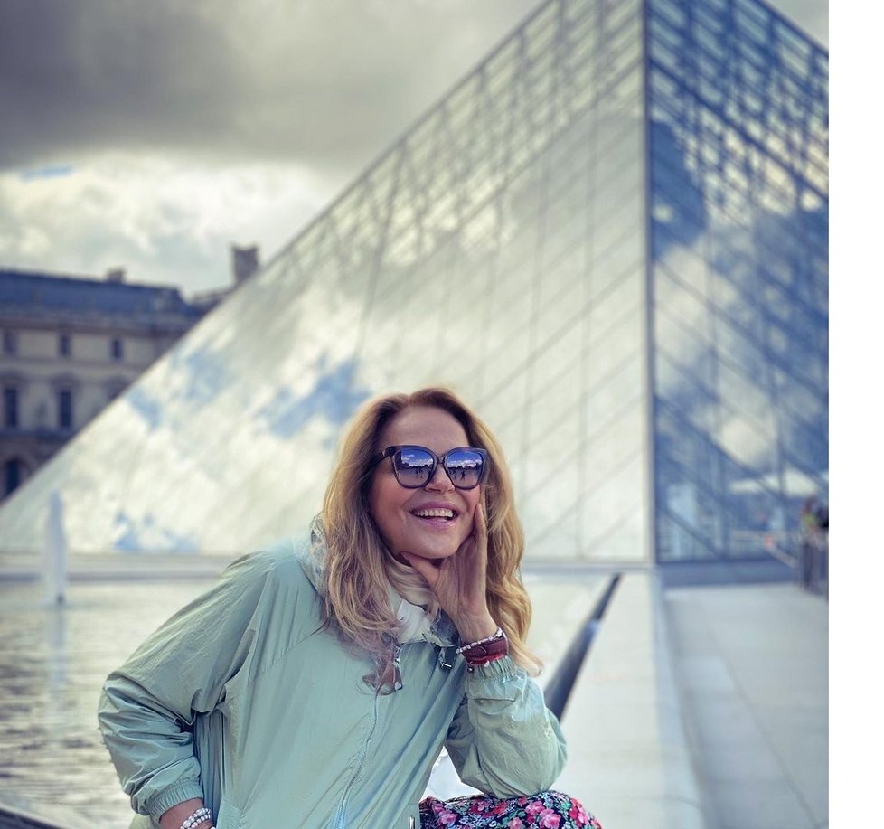Dagmar Havlová na dovolené v Paříži.