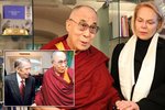 Dagmar Havlová přivítala v nadaci Vize 97 dalajlamu, který byl v Praze naposledy před Havlovou smrtí