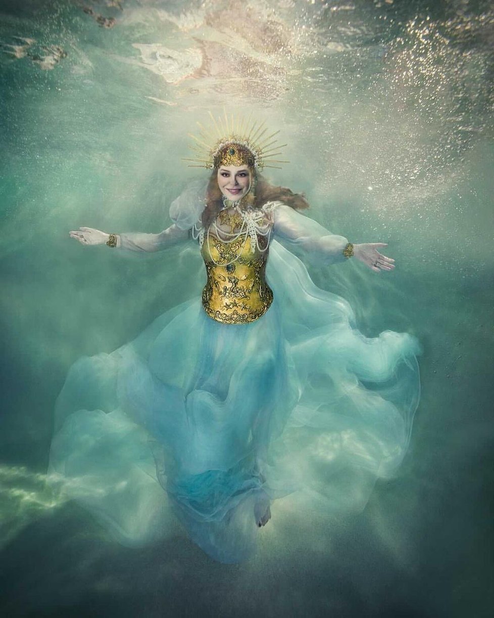 Dagmar Havlová fotila pod vodou.