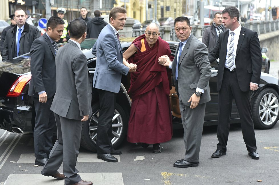Daniel Herman s tibetským duchovním vůdcem 14. dalajlámou