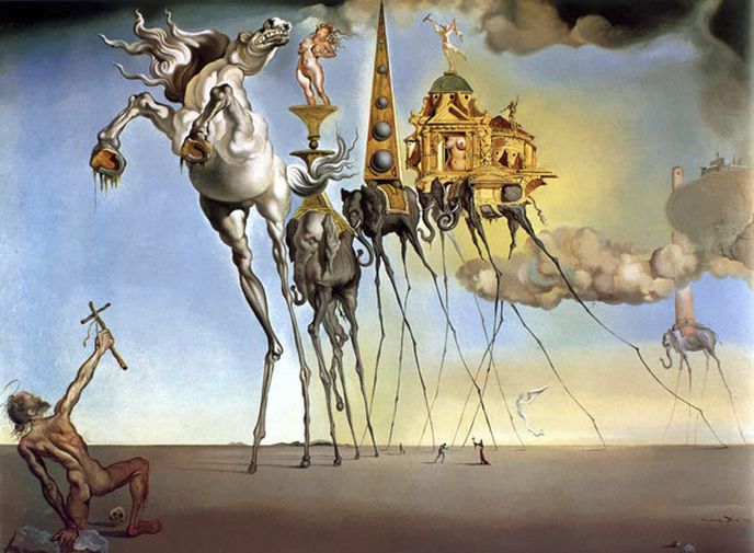 Připomíná vám výjev kyselinový výlet? Máte před sebou obraz Salvatora Dalího. 