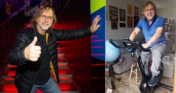 Dalibor Janda po dvou operacích srdce trénuje na rotopedu.