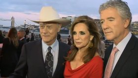 Lary Hagman, Linda Gray a patrick Duffy se stali zlatým hřebem londýnské premiéry znovuzrozeného seriálu Dallas