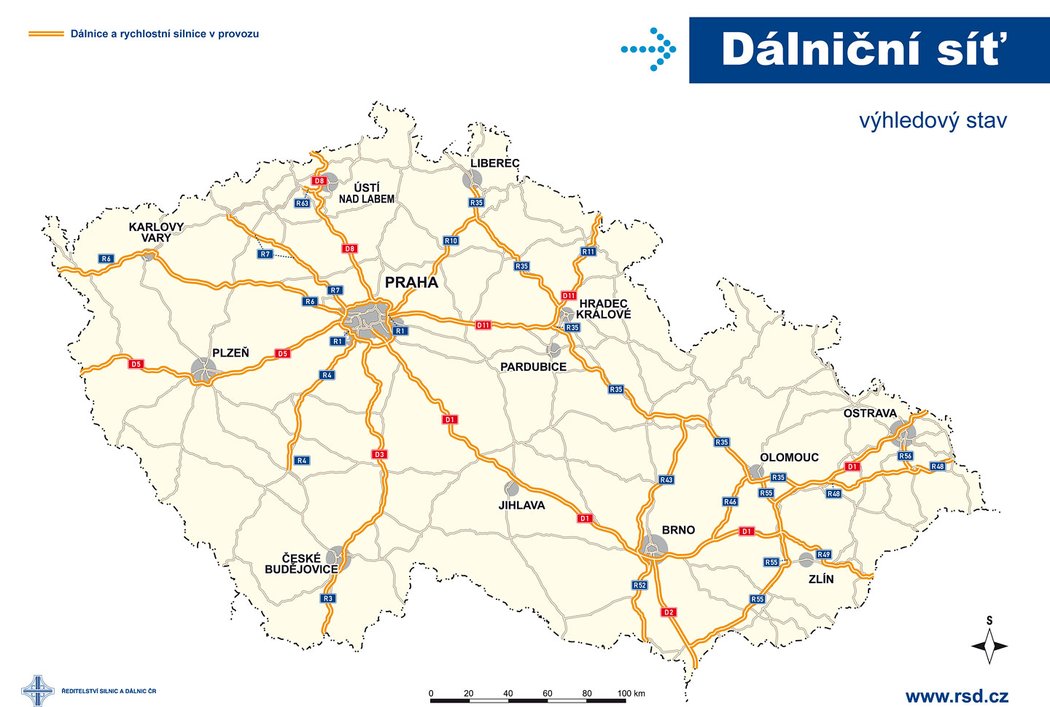 Vize české dálniční sítě: všechna krajská města na páteřní síti komunikací, napojení na panevropskou síť TEN-T, na hlavních dálničních tazích vyspělá dopravní telematika... Odhad celkových nákladů činil před čtyřmi roky zhruba 575 miliard korun.