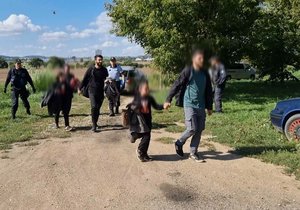 Tři desítky migrantů vyběhly z dodávky, která havarovala v pátek na D1 v Brně, bylo mezi nimi i 13 malých dětí.