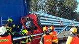 Prokletá D1! U Brna se srazily čtyři kamiony: Kolona na Prahu měla 12 km, auta stála i na Ostravu 