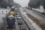 "Pekelná" dálnice D1: Kvůli zúžení se znovu zastavila doprava (19.12.2018)