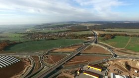 Rekonstruovaný úsek dálnice u Českých Budějovic