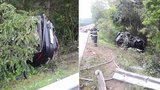 Děsivá nehoda na dálnici D5: Řidič usnul za volantem a havaroval