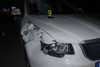 Přebíhal dálnici na Břeclavsku a srazilo ho auto: Zraněný je i řidič