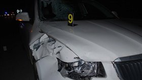 Přebíhal dálnici na Břeclavsku a srazilo ho auto: Zraněný je i řidič.