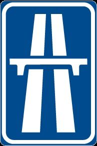 Značka označující dálnici