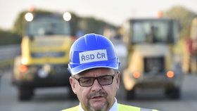 Ministr dopravy Dan Ťok na kontrole průběhu oprav a modernizace dálnice D1 u Vyškova